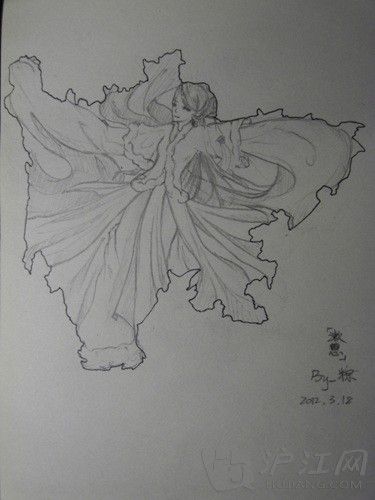 手绘美女地图中国版(合集) - 魔力涂鸦墙 - 唯有