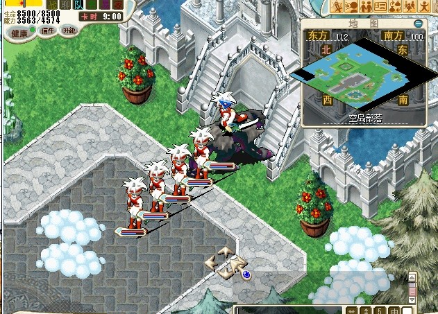 4.空岛顺着路走进入空岛部落，从空岛部落进入空岛神殿（112.99）